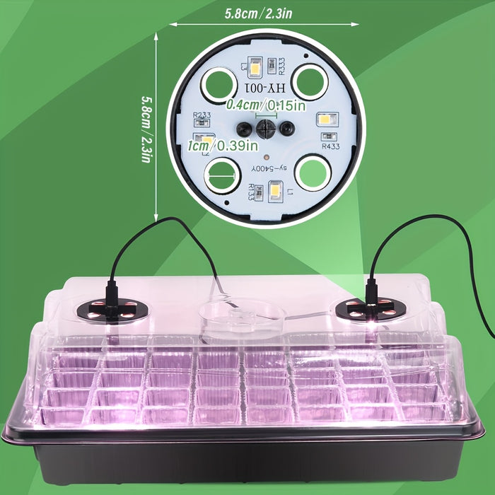 Plant LED Lights For Plants Seed Starter Trays Nursery Pots Seedling Tray Planter Flower Pots Lights Greenhouse Gardening Tools