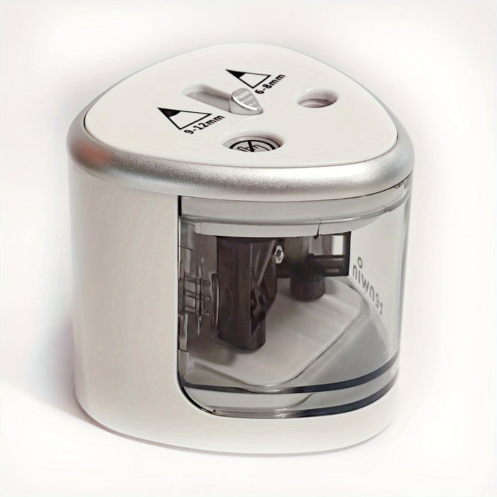 Electric Pencil Sharpener, Thick And Thin Dual-hole Semi-automatic Pencil Sharpener For Students, Powerful Two-hole Pen Turner