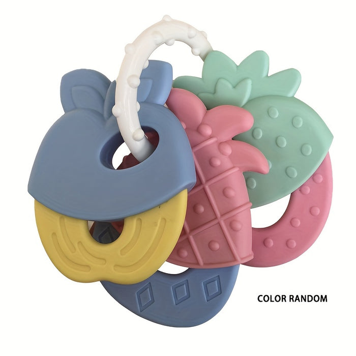 Baby Teething Toys, Silicone Baby Teether Freezer, Teether Keys, Fruit Shape Teether Set For Infant Boys And Girls easter gift