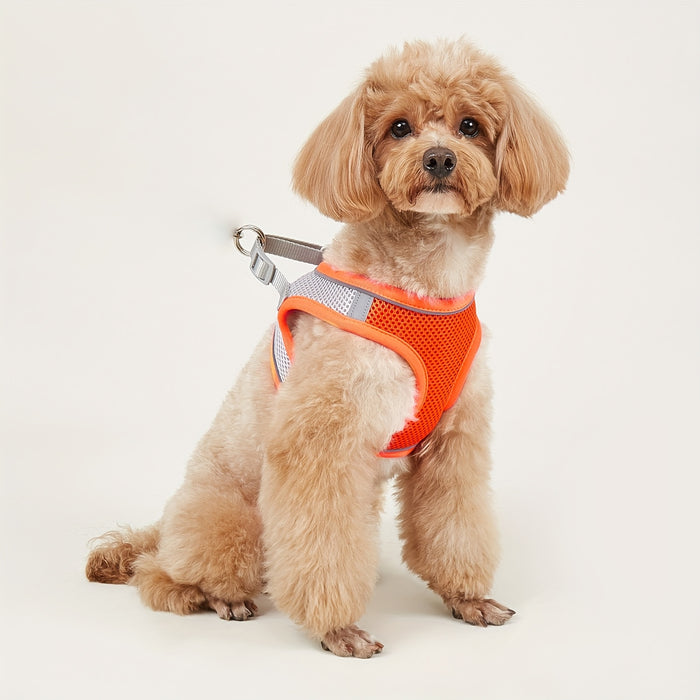 Soft Mesh Pet Harness for Small Dogs: Comfy & Safe Reflective Vest for Walking