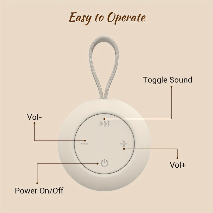 Portable Baby Sound Machine [White Noise For Babies Kids Adults][Baby Sleep Soother][12 Soothing Sounds] 15 Hours Battery Life, Registry Gift, Baby Shower, Clips On Baby Stroller