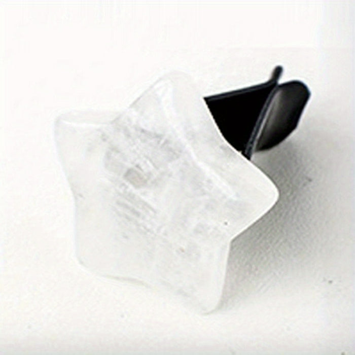 1pc Natural Quartz Crystal Car Vent Clip, Star Moon Heart Shape, Non-Electric Auto Air Vent Decoration, Ideal for Christmas Halloween Graduation Juneteenth Gifts
