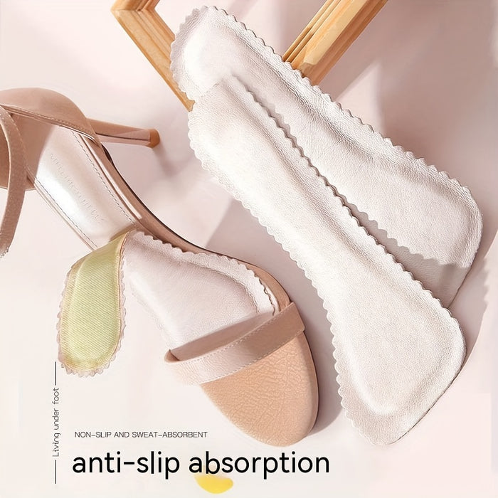 1pair Non-slip Cropped Insoles, High-heeled Shoes Insoles, Soft Breathable Sweat-absorbing Insoles