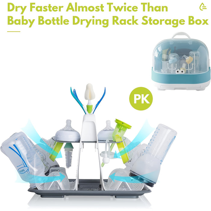 Multifunctional Baby Bottle Drying Rack And Two Juice Box Combination, Pacifier Drying Rack, Straw Spoon And Fork, Christmas, Halloween, Thanksgiving Gift, New Year Gift, Valentine'S Day Gift