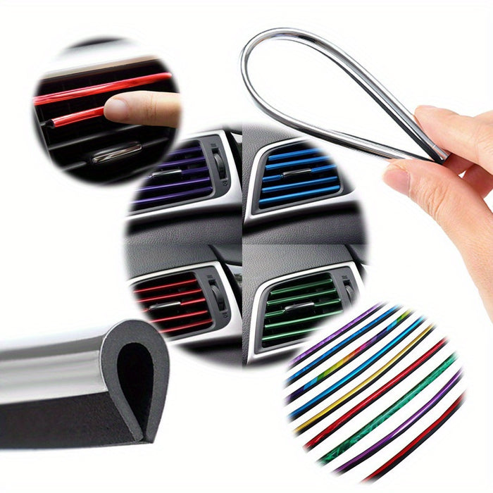 10pcs 10 Pcs Car Air Conditioner Outlet Decorative U-Shape Moulding Trim for Car Styling Door Edge Corner Protector