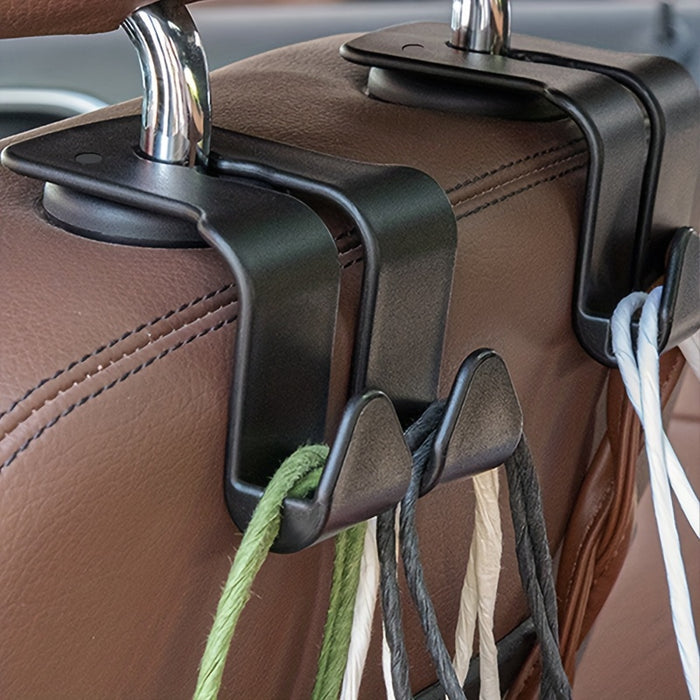 2pcs 2-Pack Car Seat Back Hooks, Double-Sided Storage Hooks for Car Organization