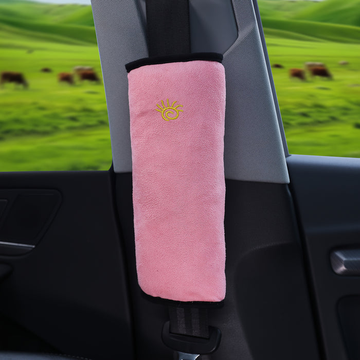 1pc Car Safety Shoulder Guard, Seat Belt Adjustment Retainer, Anti-Strangle Neck Seat Belt, Safety Seat Belt Pillow, Car Belt Plush Breathable Cushion Vehicle Shoulder Protection