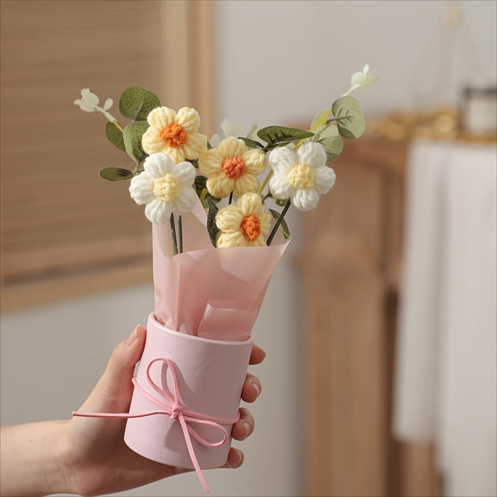 Charming Fleece Puff Tulip in Illuminated Gift Bag - Perfect for Birthday & Holiday Decor, Spring Home Accent, No Battery Required, Flower Decorations