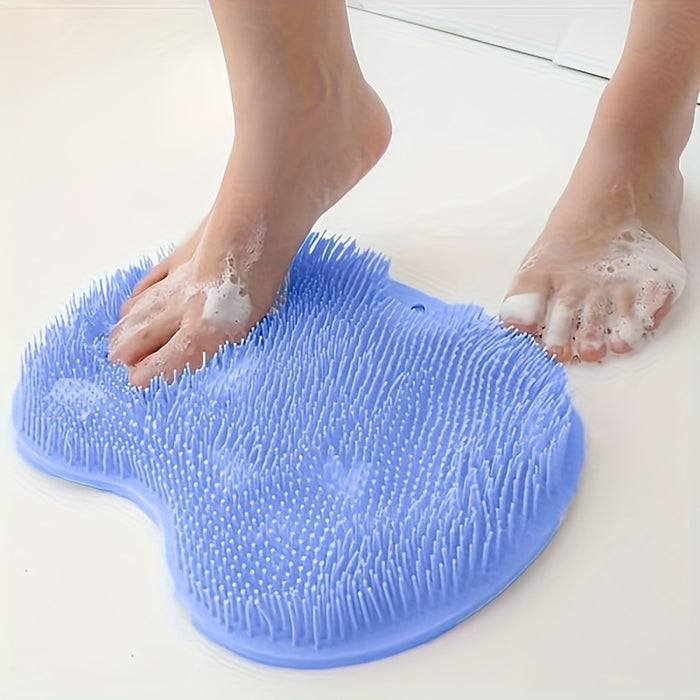 1pc Unscented Alcohol-Free Shower Foot Scrubber - Promotes Circulation, Exfoliates, Manual Operation, No Batteries, Bathroom Accessory
