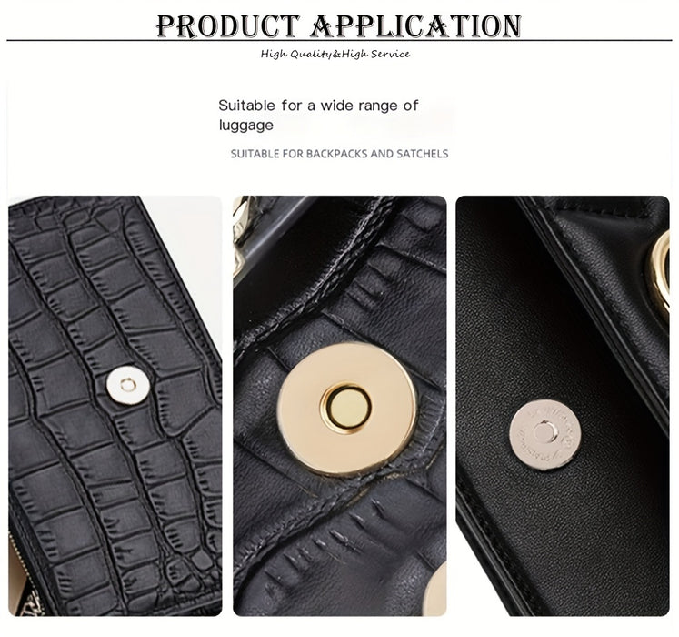 Pack Of 10 Magnetic Clasps, 14-18MM, For Handbags, Wallets, Craft Bags, And Accessories