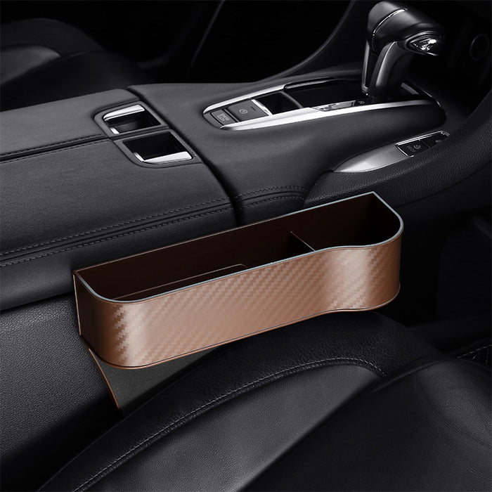 1pc Car Seat Gap Filler Organizer, Multifunctional Car Seat Key Holder Passenger Driver Front Seat Side Storage Box With Cup Holder