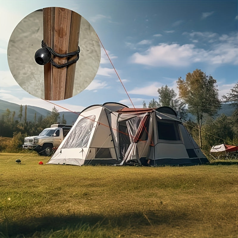 20pcs Heavy Duty Bungee Cord Balls with 20 Pcs, UV Resistant for Camping, Tarp, Shelter, Cargo, Tent Poles, RV, Net