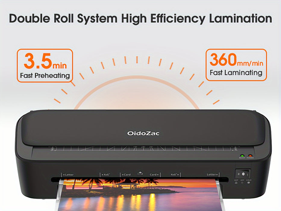11-in-1 Laminator With 36 Laminating Sheets, Desktop Thermal Laminator With 2 Temperature Mode, Built-in Paper Trimmer, And 3 Cutter Heads-Ideal For Office School Business, 9inch/A4 Letter Size