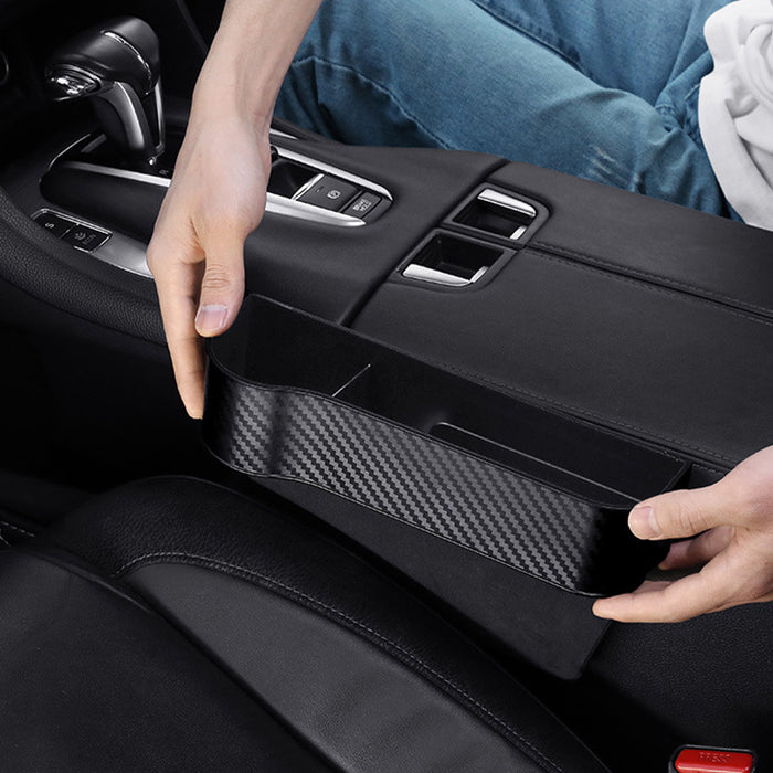 1pc Car Seat Gap Filler Organizer, Multifunctional Car Seat Key Holder Passenger Driver Front Seat Side Storage Box With Cup Holder