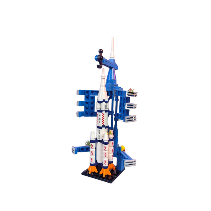 HUIQIBAO Aviation Spaceport Model Space Shuttle Rocket Launch Center Construction Building Blocks MOC Spaceship Kids Bricks Toy