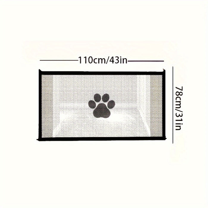 Secure Portable Pet Safety Gate For Doorways - Quick-Fold Mesh Fence For Small Dogs - Adjustable, Childproof, Durable Design For Hallways, Doorways, And Staircases Safety Christmas Gift