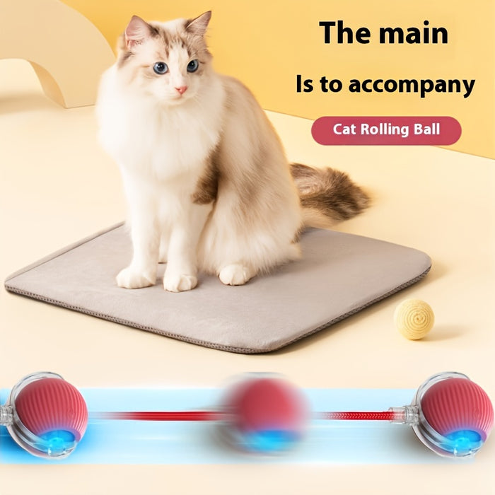 Interactive Electric Cat Toy with Sound - USB Rechargeable, Durable Chew-Resistant Ball for All Breeds, Interactive Cat Toy, Smart, Relieve Boredom