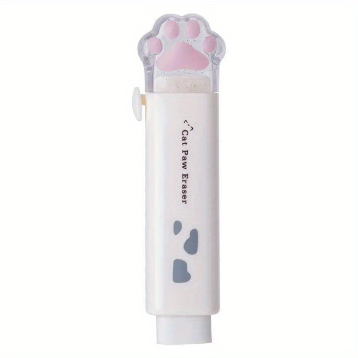 Push-pull Cat paw cute eraser girl pencil eraser student rubber Cartoon pen eraser school supplies prizes Office eraser