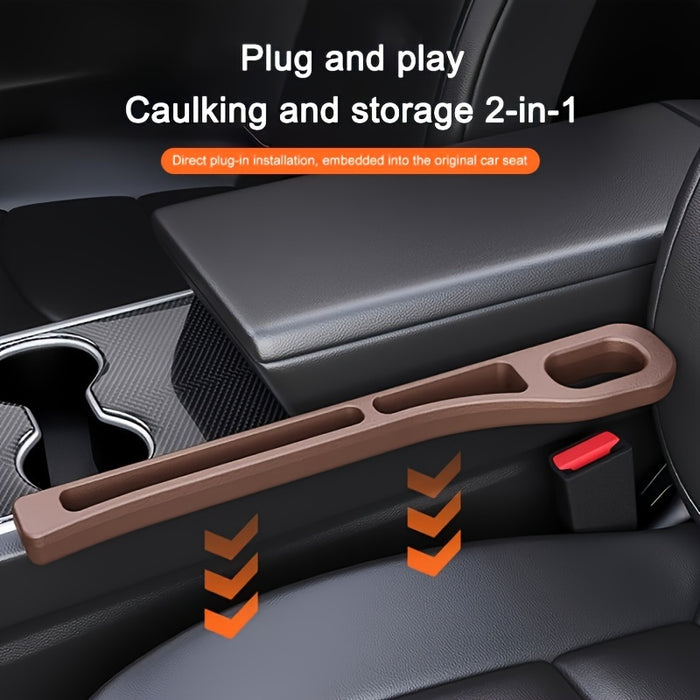 2pcs Car Seat Gap Organizer - Dual Slot Design for Keys, Phones, Cards & Coins