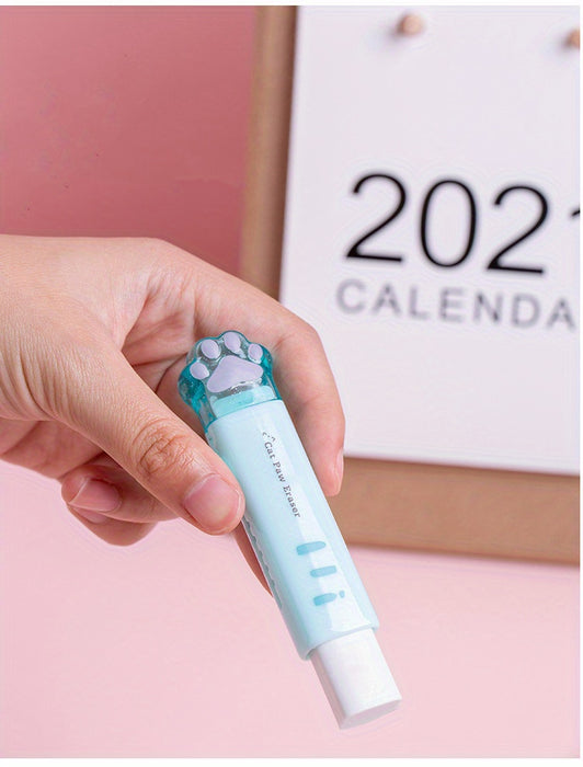 Push-pull Cat paw cute eraser girl pencil eraser student rubber Cartoon pen eraser school supplies prizes Office eraser