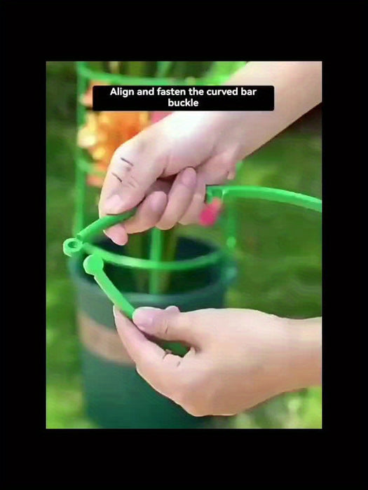 18-piece(3 3-Layer Stackable Plant Support Rings - 18-Piece Durable Plastic Garden Flower Stand