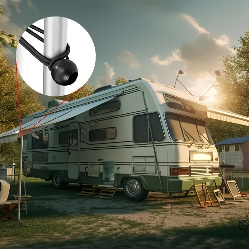 20pcs Heavy Duty Bungee Cord Balls with 20 Pcs, UV Resistant for Camping, Tarp, Shelter, Cargo, Tent Poles, RV, Net