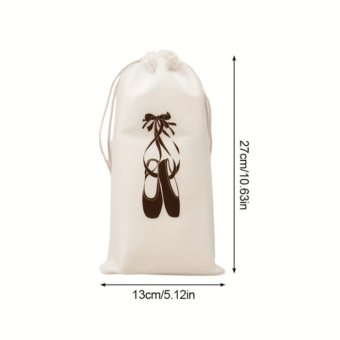 1pc Professional Ballet Shoe Pouch, Dance Drawstring Bag for Latin Dance Shoes Storage