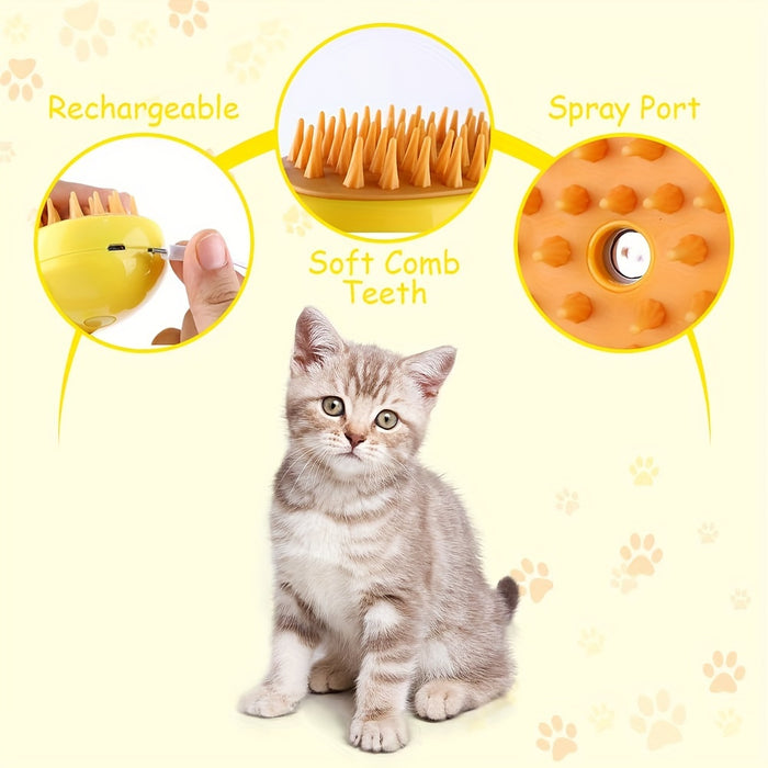 Cleaning & Massage Combs For Pets, Charging Cat Comb Floating Hair Removal Comb, Pet Care Pet Grooming Brush For Cats Pet Steam Brush Electric Spray Massage Cat And Dog Remove Tangled And Loose Hair