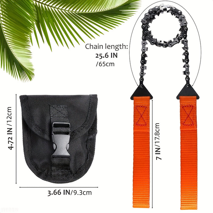 Ultimate Pocket Chainsaw: Portable, Non-Slip Handle & Sharp Teeth Blades for Garden, Wood Cutting, Hiking & Camping