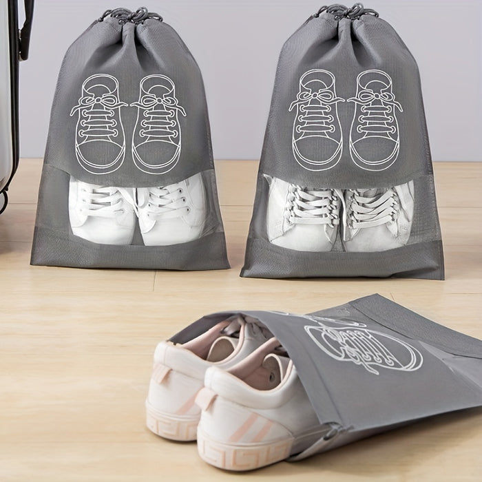 1pc Durable Travel Shoe Storage Bag with Drawstring Closure, Anti-Yellowing, Moisture-Proof, Dust-Free Protection for Shoes