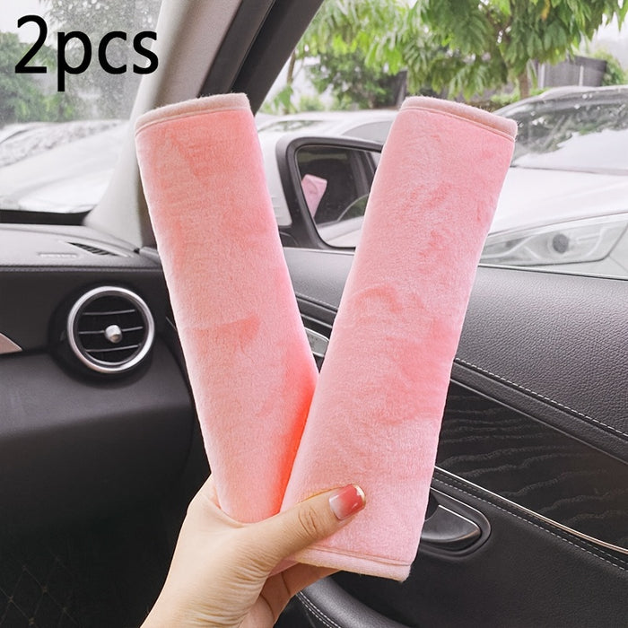 2pcs/set 2-Piece Car Seat Belt Covers, Soft Shoulder Pads for Adults & Teenagers, Comfortable Car Seat Belt Cushions for Cars, Trucks