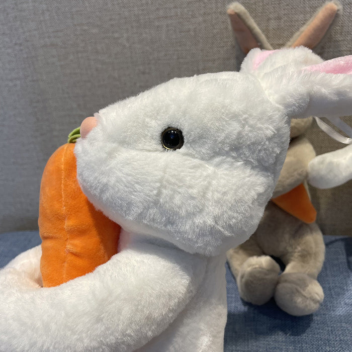 1pc/2pcs Easter Dog Toy Cute Cartoon Hug Carrot Rabbit Dog Plush Toy - Pattern: Cartoon; Breed Recommendation: All Breed Sizes; Material: Fabric