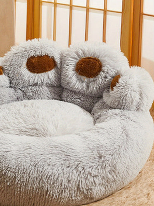 Soft Long Plush Cat kennel dog kennel winter warm pet bed Cat Bed Cat Mat Animals Sleeping Sofa Christmas Gift