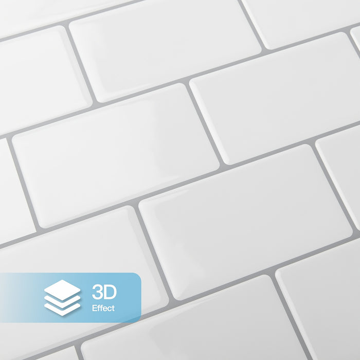 10-sheet Backsplash Tile For Kitchen Peel And Stick, Stick On Subway Tiles For Kitchem, Bathroom Back Splashes, 12"x12"