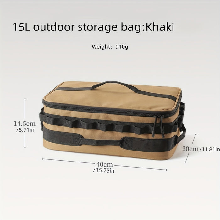[Large Outdoor Cooking Set] 15L Large Capacity Outdoor Cooking Utensils Set - With Storage Function, Shockproof Picnic Pot And Gas Canister Storage Bag Included - Perfect for Outdoor Party, Camping, Travel