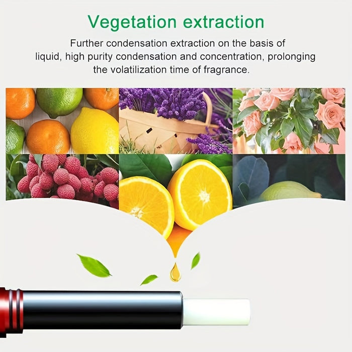 Car Air Freshener Vent Clip with Essential Oil Scents - Aromatherapy Diffuser for Refreshing Fragrance - 5 Scent Sticks and Holder