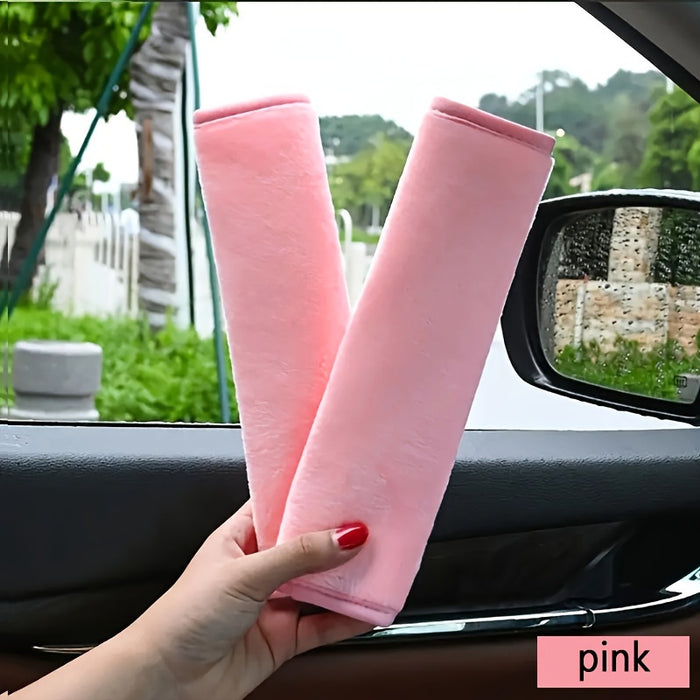 2pcs/set 2-Piece Car Seat Belt Covers, Soft Shoulder Pads for Adults & Teenagers, Comfortable Car Seat Belt Cushions for Cars, Trucks