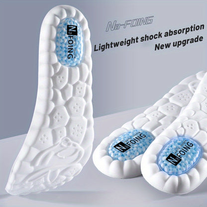 1 Pair TPU Sports Insoles with Explosive Rice Capsules - Shock Absorbing, Breathable, Lightweight Running Inserts for Enhanced Comfort and Support