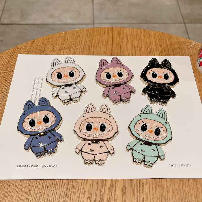 [Cute Animal Design Mounts] Cartoon Character ABS Phone Holder Stickers, Waterproof Adhesive Mounts, Cute Animal Design, with Horizontal and Vertical Support for Makeup Mirror and Mobile Phone