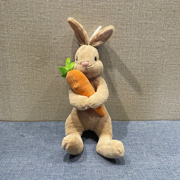 1pc/2pcs Easter Dog Toy Cute Cartoon Hug Carrot Rabbit Dog Plush Toy - Pattern: Cartoon; Breed Recommendation: All Breed Sizes; Material: Fabric