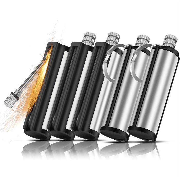 A Pack Of 5 Everlasting Match Lights, A Golden Fire Starter Match Light, A Waterproof Emergency Survival Match Light, Unlimited For Outdoor Camping (oil-free)