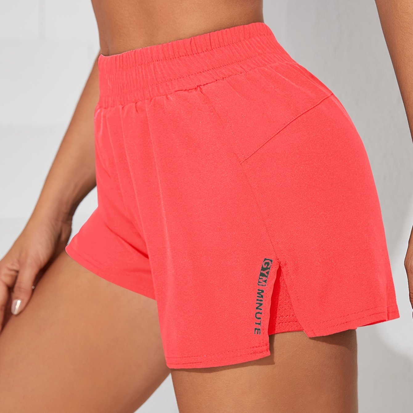 Womens Quick-Dry Casual Athletic Yoga Shorts with Pockets - Elastic Waistband, Slight Stretch Polyester Fabric, Machine Washable - Perfect for Running, Gym, Spring, Summer, and Fall Seasons