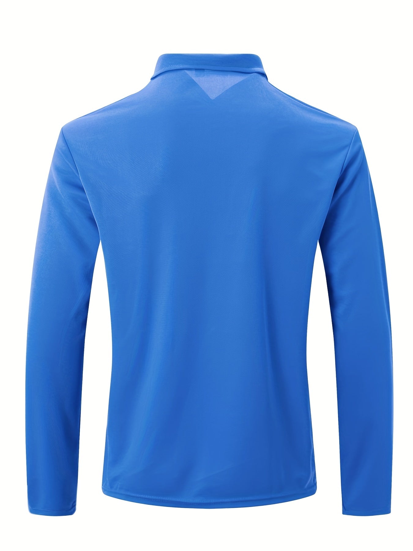 Men's Casual Long Sleeve Zipper Lapel Shirt with Chest Pocket, Spring/Fall Outdoor Wear