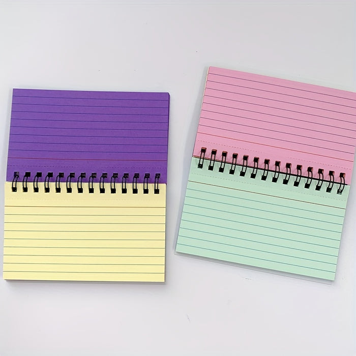 1pc Color Spiral Notebook, Simple Portable Student Journal Notebook, Student, Office