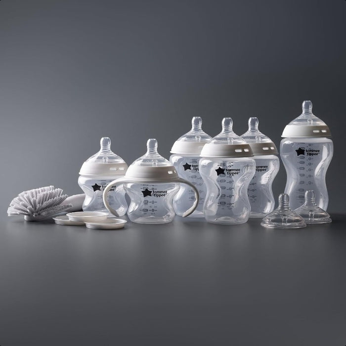 Tommee Tippee Natural Start Grow with Baby BPA Free Bottle 13pcs Set 2 x 5oz 3 x 9oz and 1 x 11oz Slow Medium and Thicker Flow Nipples Removable Bottle Handles