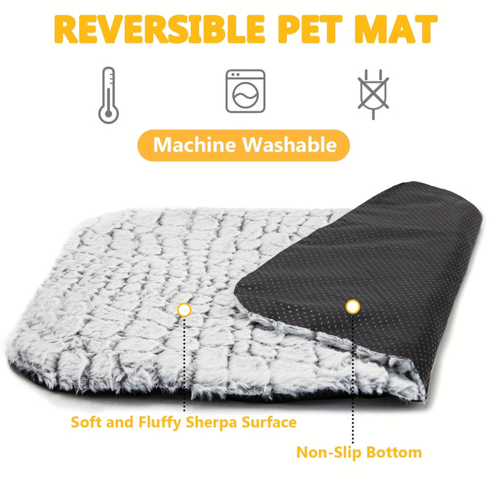 Extra Warm Thermal Cat Dog Bed Mat, Ultra Soft Cat Pet Mat Pad for Indoor Outdoor with Removable Cover Non-Slip Bottom Washable