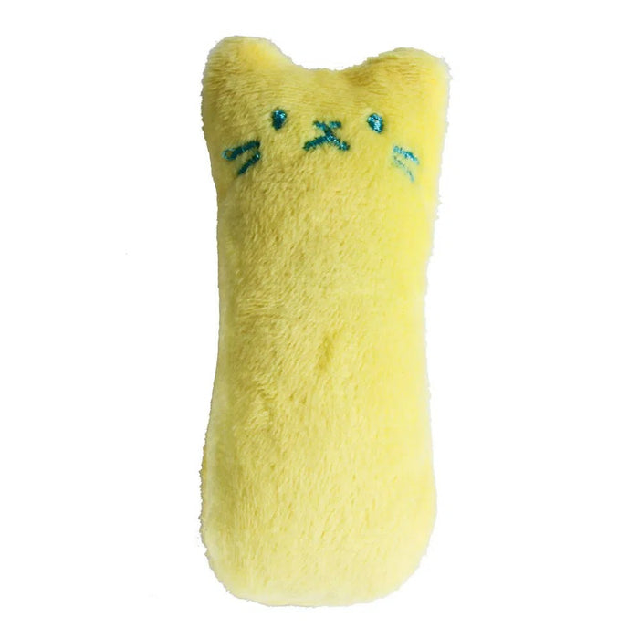 1pc Cat Design Cat Teaser Toy Containing Squeaky Plush Pillow Toy Interactive Pet Supply