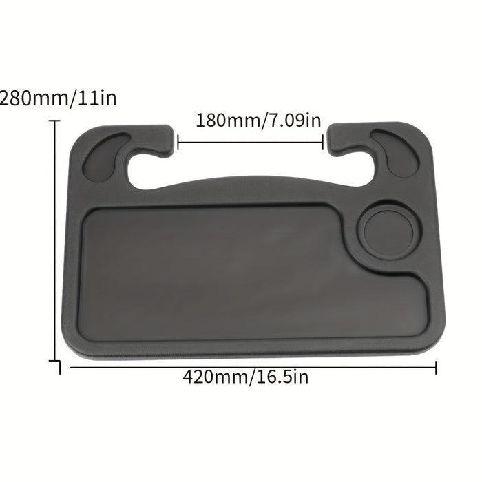 Multifunctional Car Steering Wheel Tray Table: Storage Rack for Phone, Snacks, and More