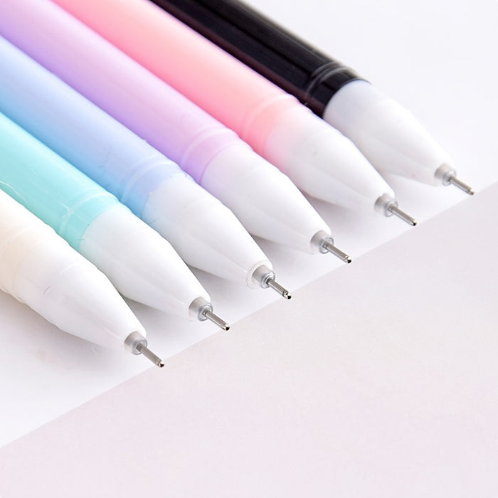 6pcs 6 Pcs Cartoon Cute Wagging Tail Cat Gel Pens, Black Water Pen for Students, Signature Pens