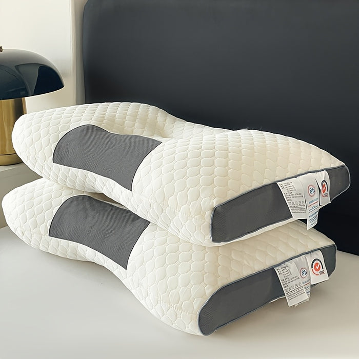 Buy 1 Get 1 Free, Total Of 2pcs Soft Knitted Massage Neck Pillow - Adjustable Ergonomic Orthopedic Contour Support, High Quality Pillow Core, Removable Cover for Sleeping Comfort